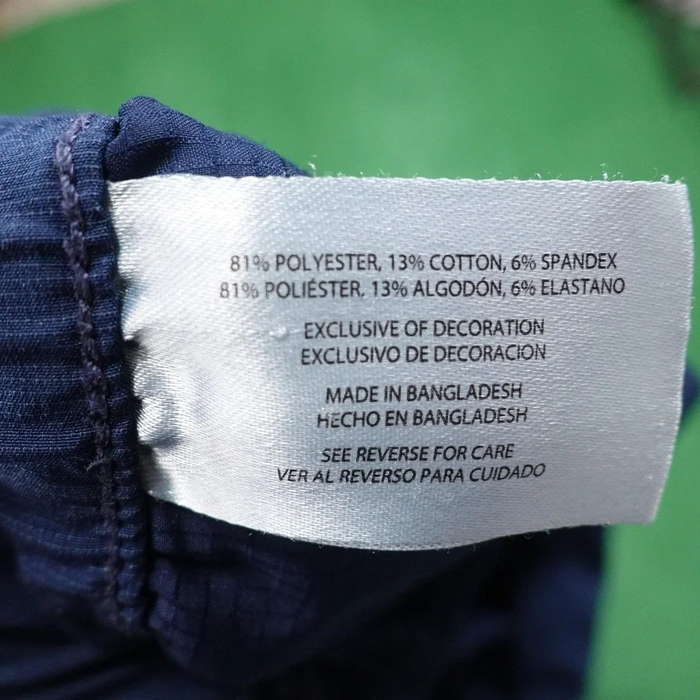 Banana Republic Shorts Mens 36 Blue Chino Elastic Microfiber Stretch 9‎ Inseam